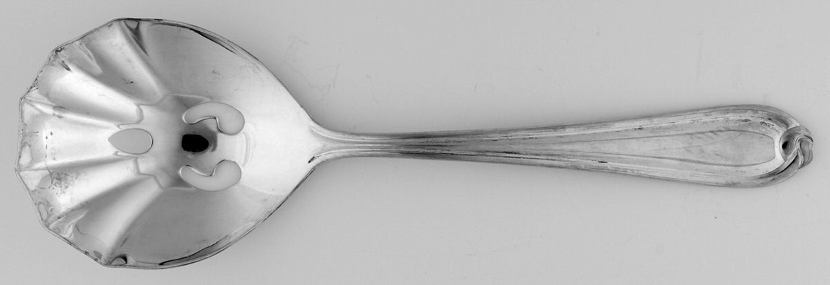 Knottingham (Silverplate) Pierced Solid Serving Spoon by Retroneu-1