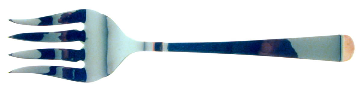 Melage-Gold (Stainless, Gold Accent) Solid Serving Fork by Retroneu-1