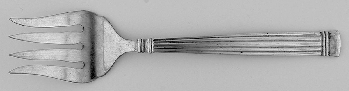 Meridian (Stainless) Medium Solid Cold Meat Serving Fork by Retroneu-1
