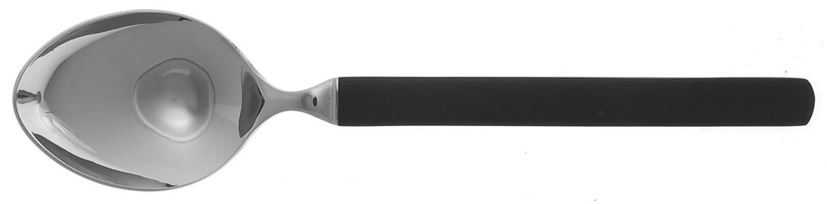 Midnight (Stainless, Matte Handle) Place/Oval Soup Spoon by Retroneu-1