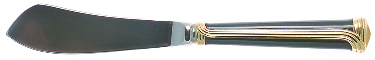 Noir d'Or (Stainless, Black-Gold Accent) Hollow Handle Master Butter Knife by Retroneu-1
