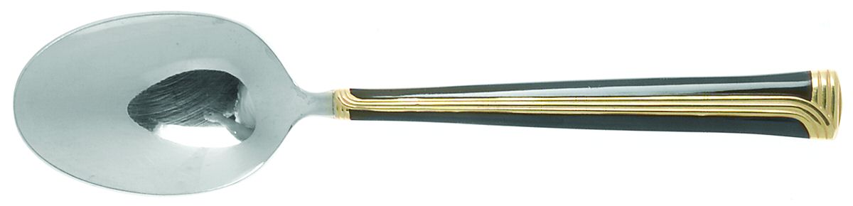Noir d'Or (Stainless, Black-Gold Accent) Teaspoon by Retroneu-1