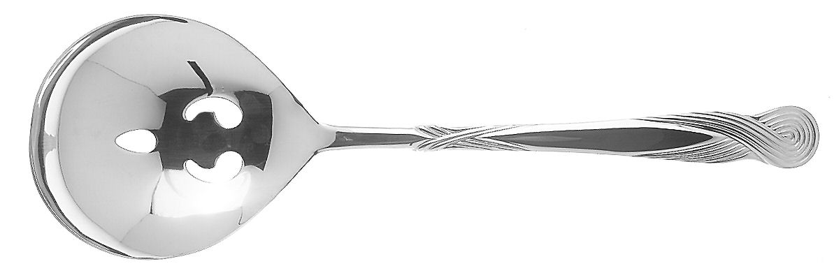 Octave (Stainless) Pierced Solid Serving Spoon by Retroneu-1