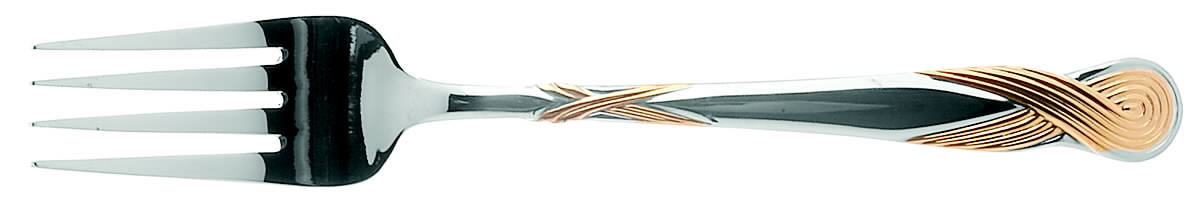Octave-Gold (Stainless, Gold Accent) Individual Salad Fork by Retroneu-1