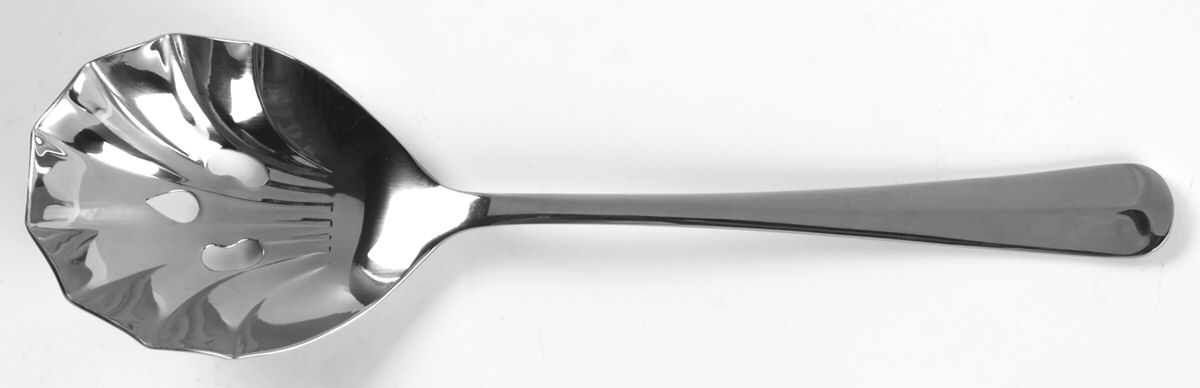 Old Vic (Stainless) Pierced Solid Serving Spoon by Retroneu-1