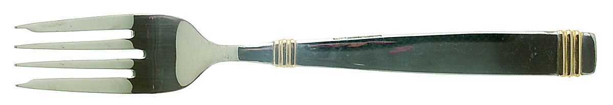 Orion (Stainless-Gold Accent) Individual Salad Fork by Retroneu-1