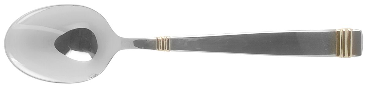 Orion (Stainless-Gold Accent) Place/Oval Soup Spoon by Retroneu-1