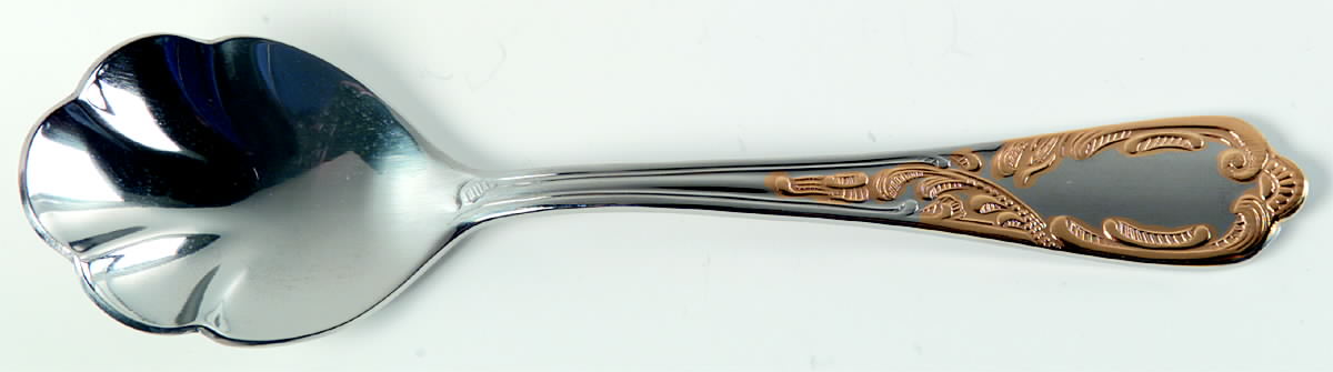 Pegasus Gold (Stainless) Sugar Shell Spoon by Retroneu-1