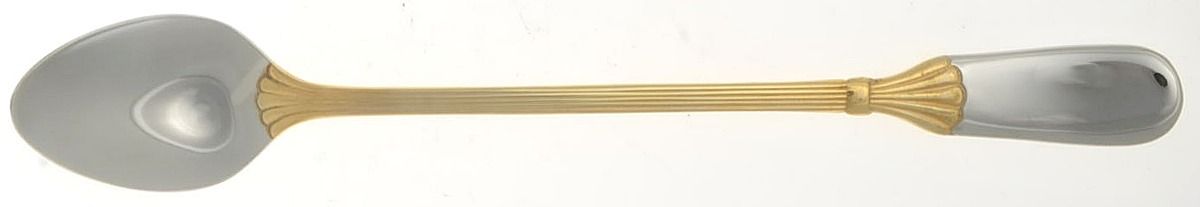Prince of Wales-Gold Accent (Stainless) Iced Tea Spoon by Retroneu-1