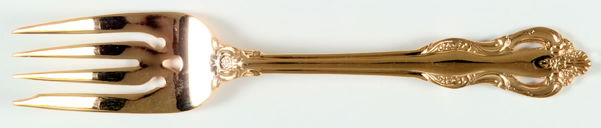 Regence (Gold Electroplate) Individual Salad Fork by Retroneu-1