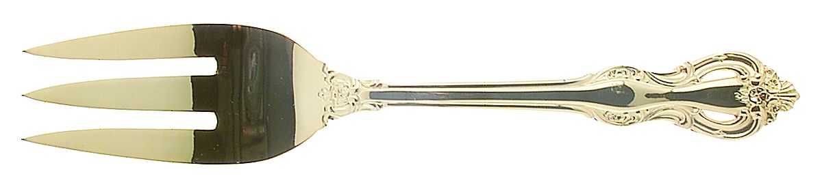 Regence (Gold Electroplate) Solid Serving Fork by Retroneu-1