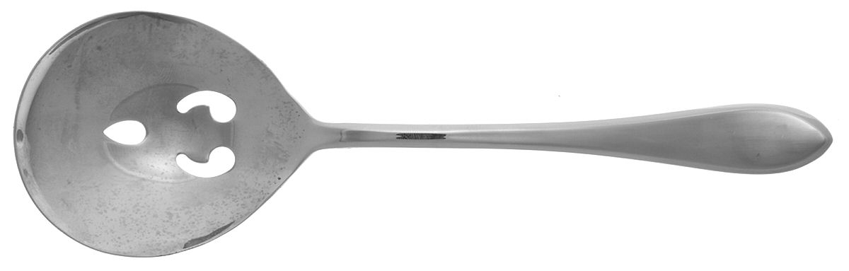 Roseanne (Stainless) Pierced Solid Serving Spoon by Retroneu-1