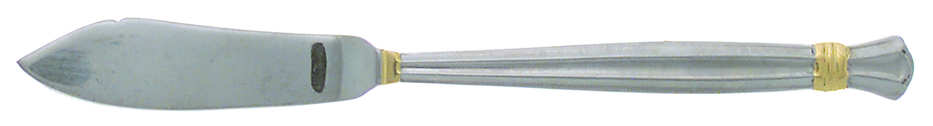 Royale (Stainless, Gold Accent) Flat Handle Master Butter Knife by Retroneu-1