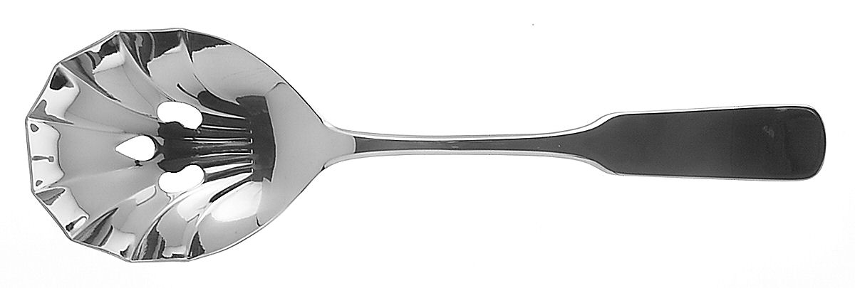 Cambridge (Stainless) Pierced Solid Serving Spoon by Retroneu-1