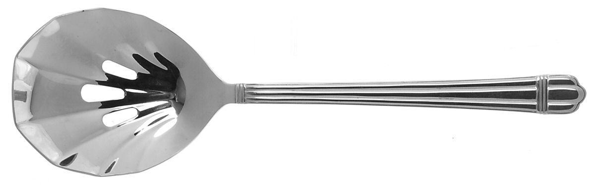 Louvre (Stainless) Pierced Solid Serving Spoon by Retroneu-1