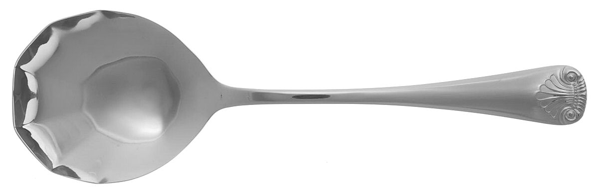 Arlington Shell (Stainless) Solid Serving Spoon by Retroneu-1