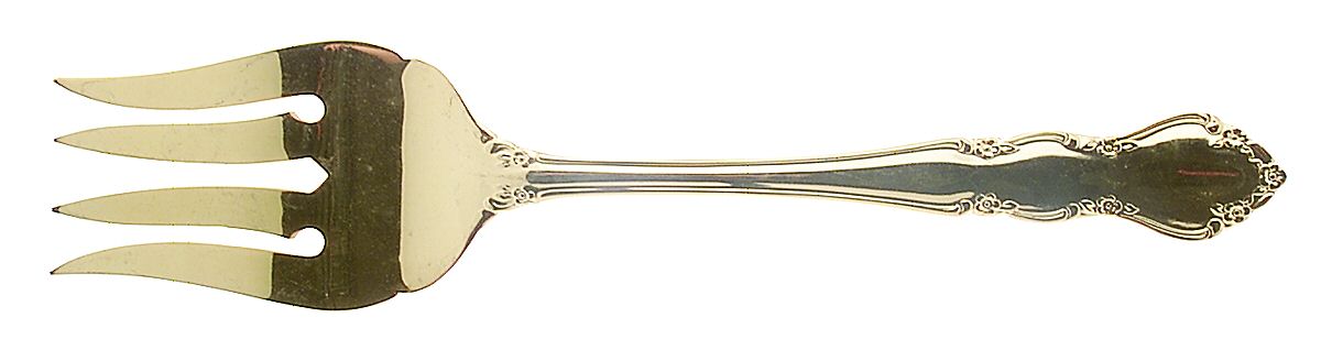 Starlight Gold (Gold Electroplate) Solid Serving Fork by Retroneu-1