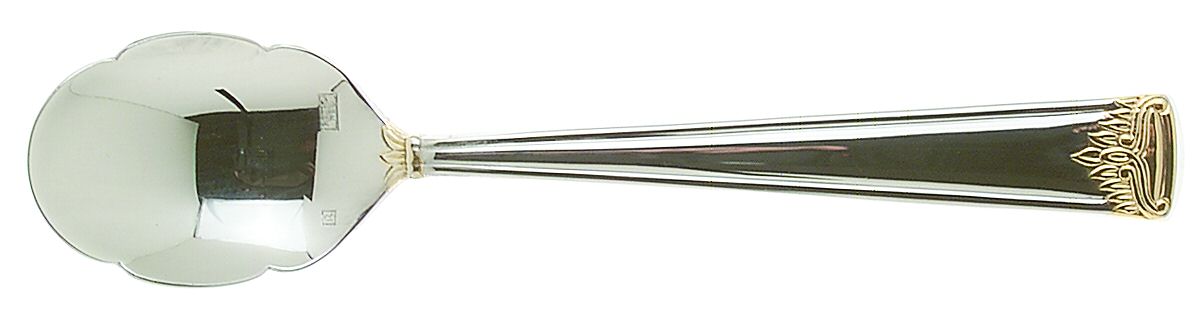 St. Denis (Gold Accent) Sugar Shell Spoon by Retroneu-1