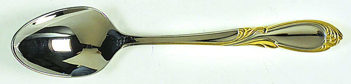 Stephanie-Gold Accent (Stainless) Teaspoon by Retroneu-1