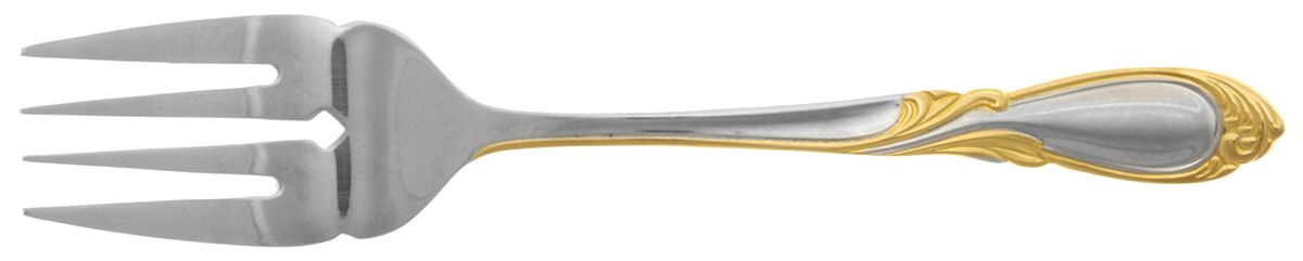 Stephanie-Gold Accent (Stainless) Individual Salad Fork by Retroneu-1
