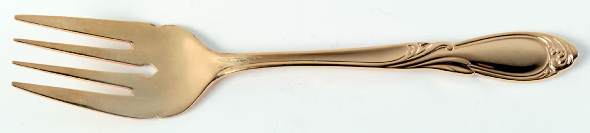 Stephanie (Gold Electroplate) Individual Salad Fork by Retroneu-1
