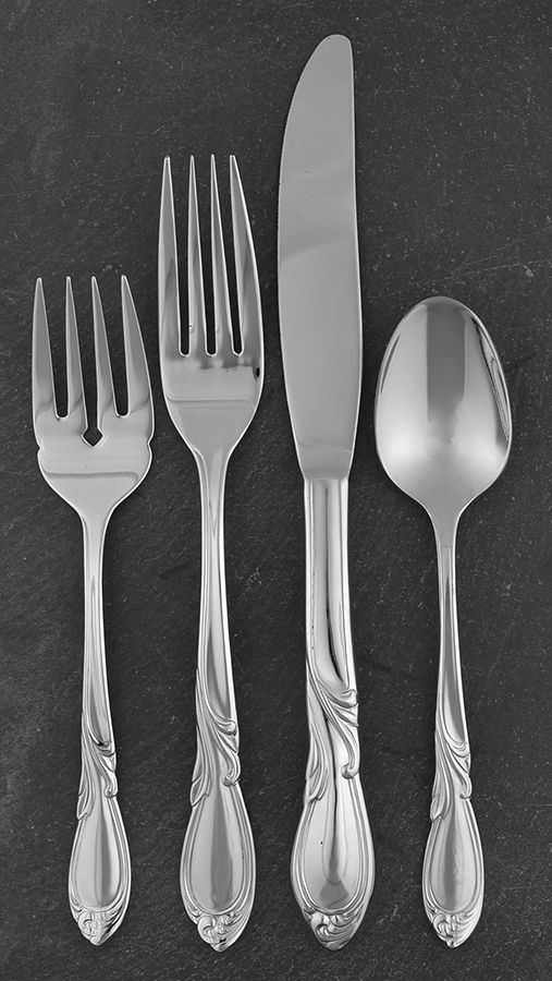 Stephanie (Stainless) 5 Piece Place Setting by Retroneu-1