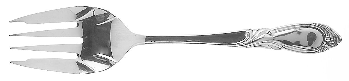 Stephanie (Silverplate) Solid Serving Fork by Retroneu-1