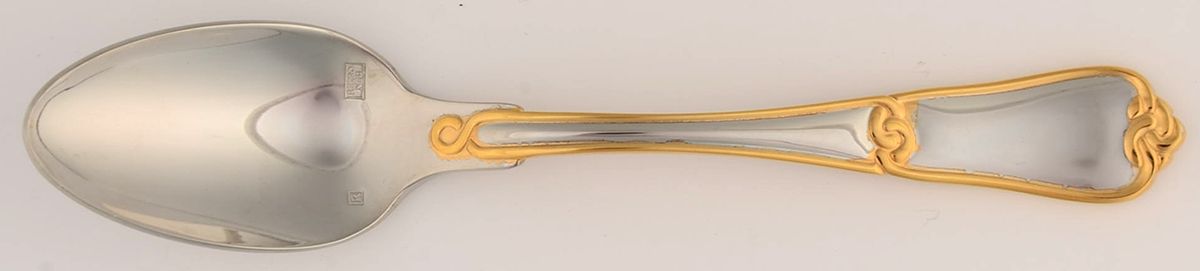 St. Tropez-Gold (Stainless, Gold Accent) Teaspoon by Retroneu-1