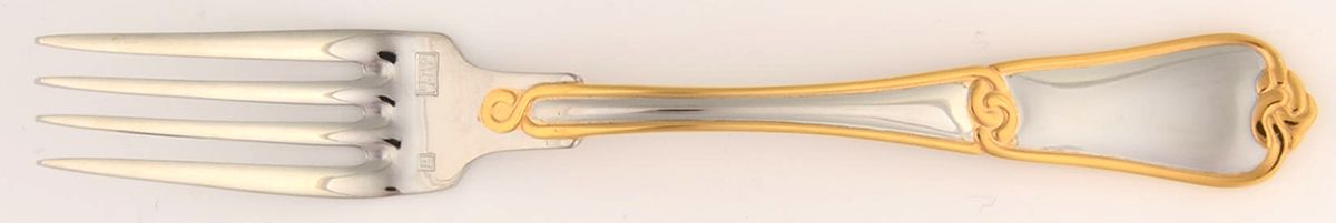 St. Tropez-Gold (Stainless, Gold Accent) Individual Salad Fork by Retroneu-1
