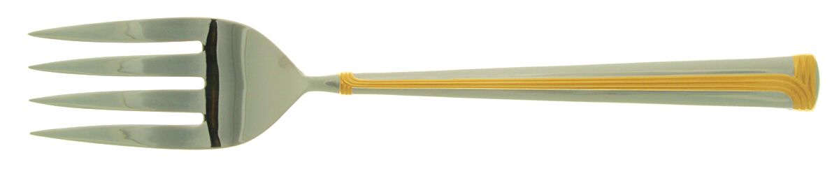 Superieur (Stainless-Gold Accent) Solid Serving Fork by Retroneu-1