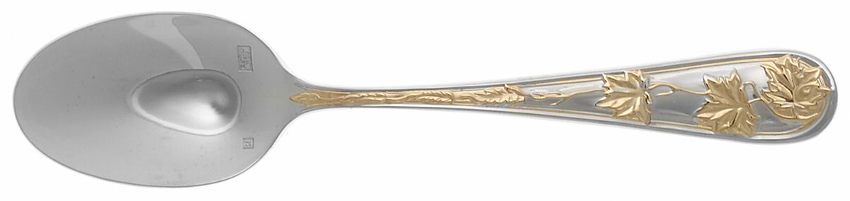 Tuileries-Leaf Garden (Stainless, Gold Accent) Teaspoon by Retroneu-1