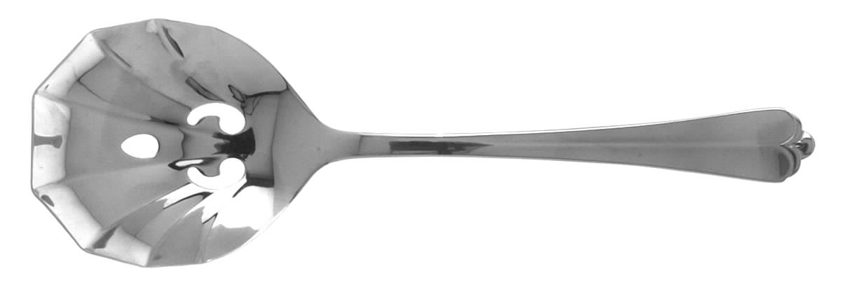 Wyndham (Stainless) Pierced Solid Serving Spoon by Retroneu-1