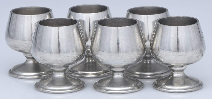 Pewter Holloware (Set of 6) Cordial Cup by Revere Silver-1