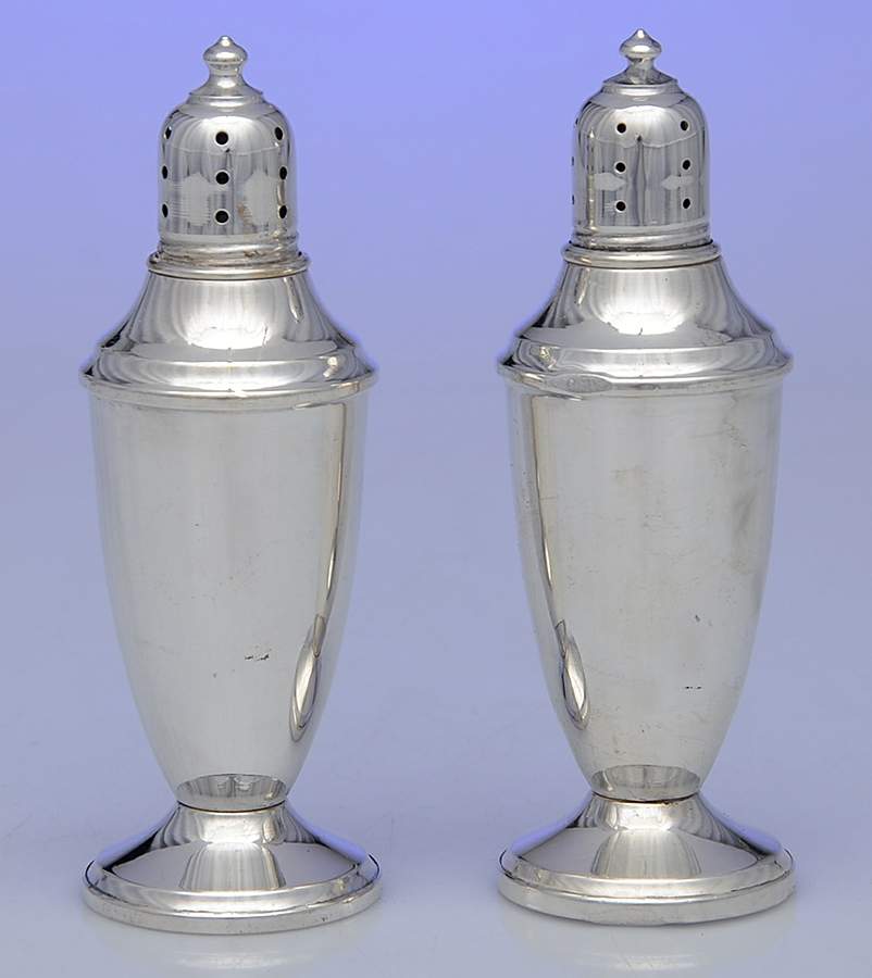Sterling Hollowware Weighted Salt and Pepper Set by Revere Silver-1