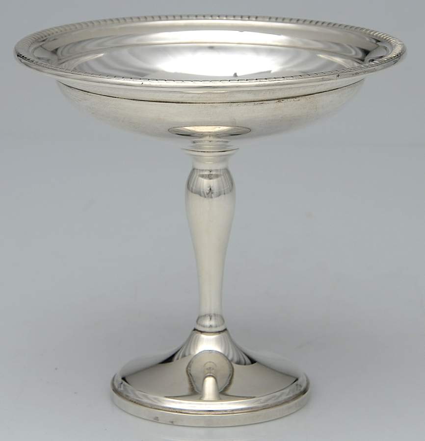 Sterling Hollowware Weighted Round Compote (Height X Width) by Revere Silver-1