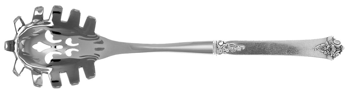 Castle Rose (Sterling, 1942) Pasta Server with Stainless Bowl HC by Royal Crest-1