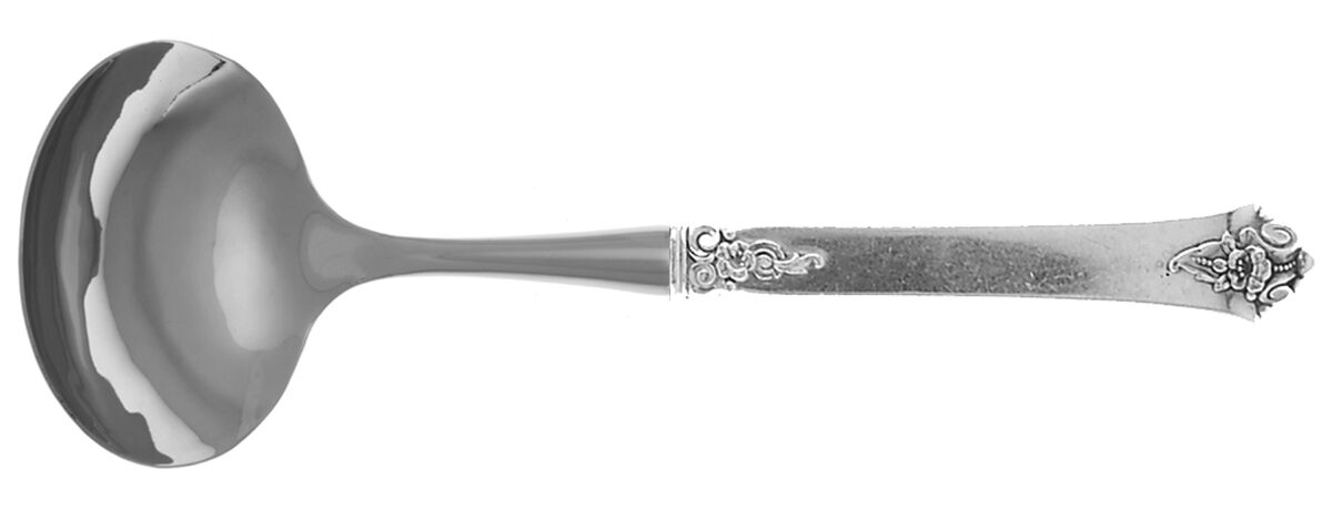 Castle Rose (Sterling, 1942) Gravy Ladle with No Spout Stainless Bowl HC by Royal Crest-1