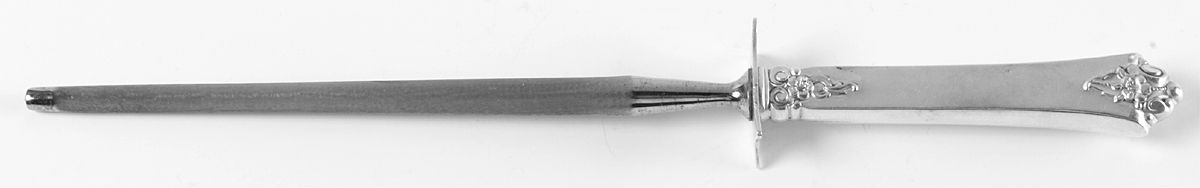 Castle Rose (Sterling, 1942) Small Knife Sharpener W/Sterling Guard by Royal Crest-1