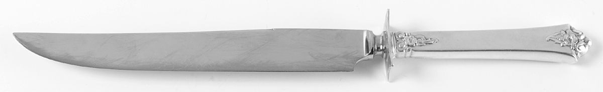 Castle Rose (Sterling, 1942) Small Carving Knife W/Sterling Guard by Royal Crest-1
