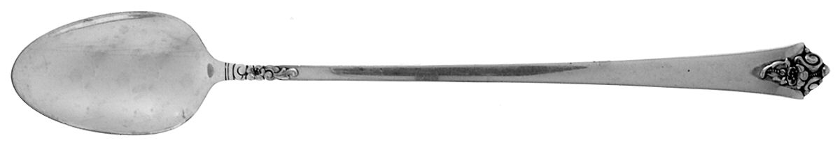 Castle Rose (Sterling, 1942) Iced Tea Spoon by Royal Crest-1