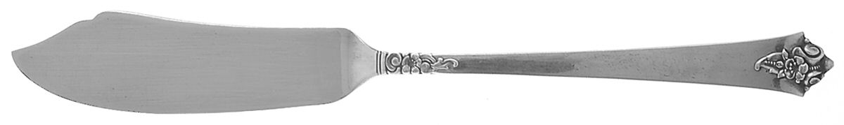 Castle Rose (Sterling, 1942) Flat Handle Master Butter Knife by Royal Crest-1
