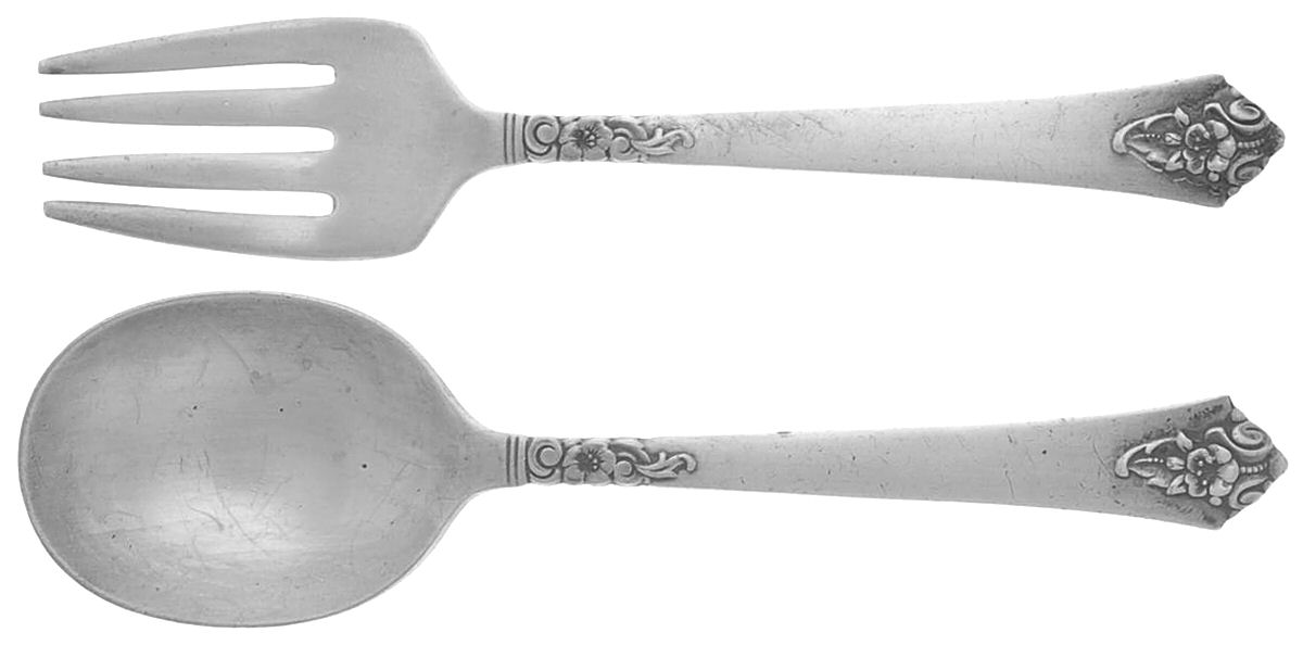 Castle Rose (Sterling, 1942) 2 Pc Baby Set (BF, BS) by Royal Crest-1