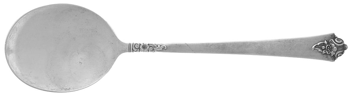 Castle Rose (Sterling, 1942) Round Bowl Soup Spoon (Cream Soup) by Royal Crest-1