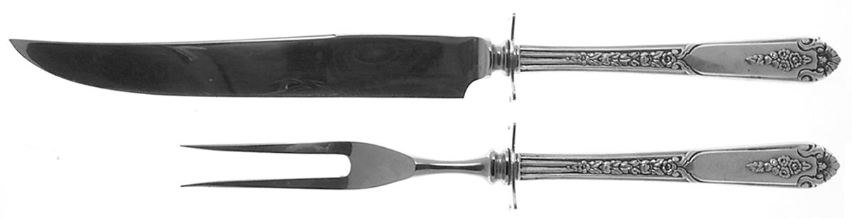 Promise (Sterling, 1948) Small Steak 2-Piece Carving Set w/Stainless Blade by Royal Crest-1
