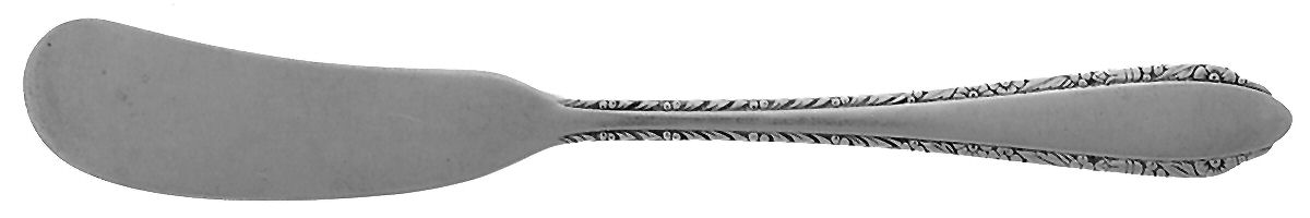 Wild Flower (Sterling, 1942) Flat Handle Butter Spreader by Royal Crest-1