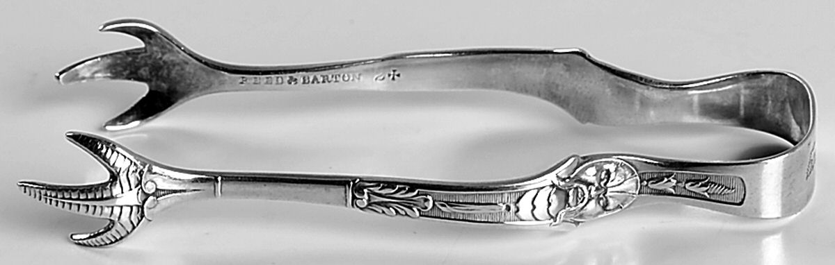 Richelieu (Silverplate, 1880) Sugar Tongs by Reed & Barton-1