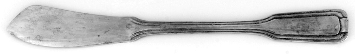 Deco (Silverplate) Flat Handle Master Butter Knife by Retroneu-1