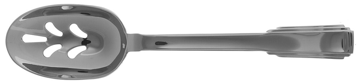 Art Deco (Stainless) Pierced Solid Serving Spoon by Ricci (Argentieri)-1