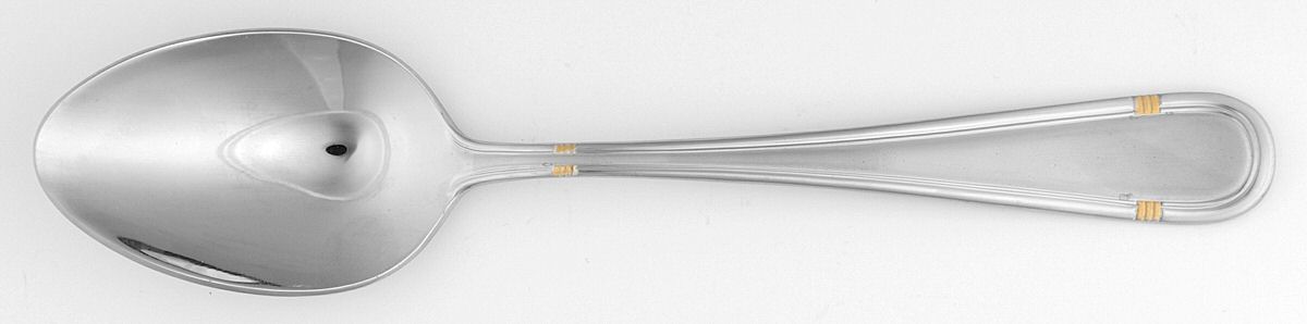 RBL10 (STAINLESS, GOLD ACCT) Tablespoon (Serving Spoon) by Roberts & Belk-1