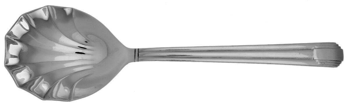 Ile De France (Silverplate) Solid Serving Spoon by Retroneu-1